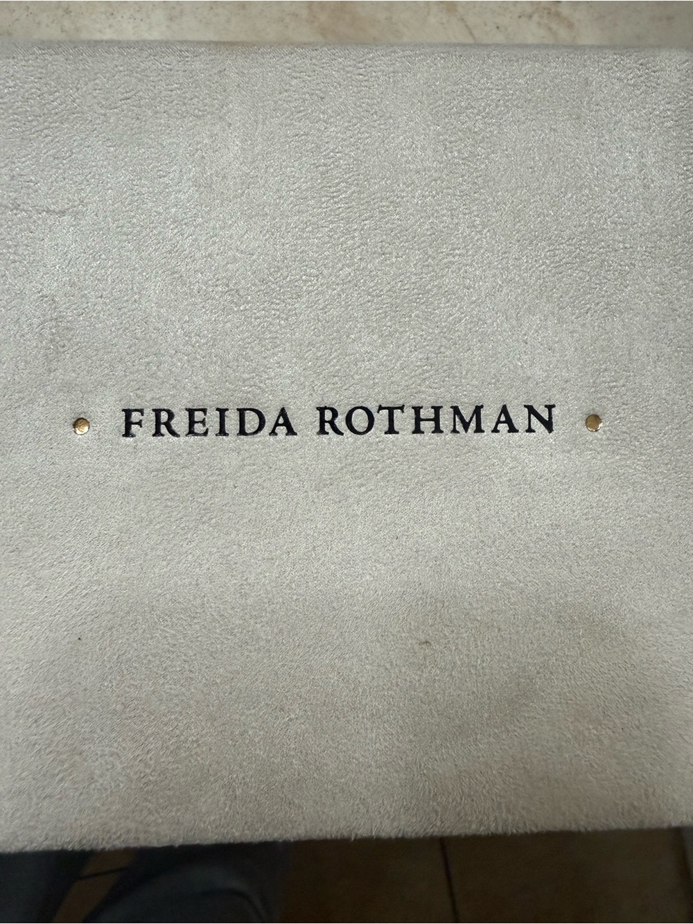 Freida Rothman Women's Light Gray Suede Jewelry Pouch